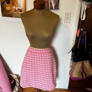 Nine West Pink and White Mini Skirt